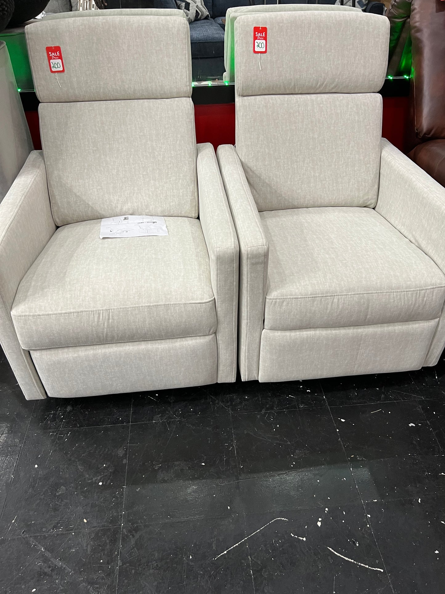 Upholstered Plush Seating Glider Swivel Recliner Chair Tan