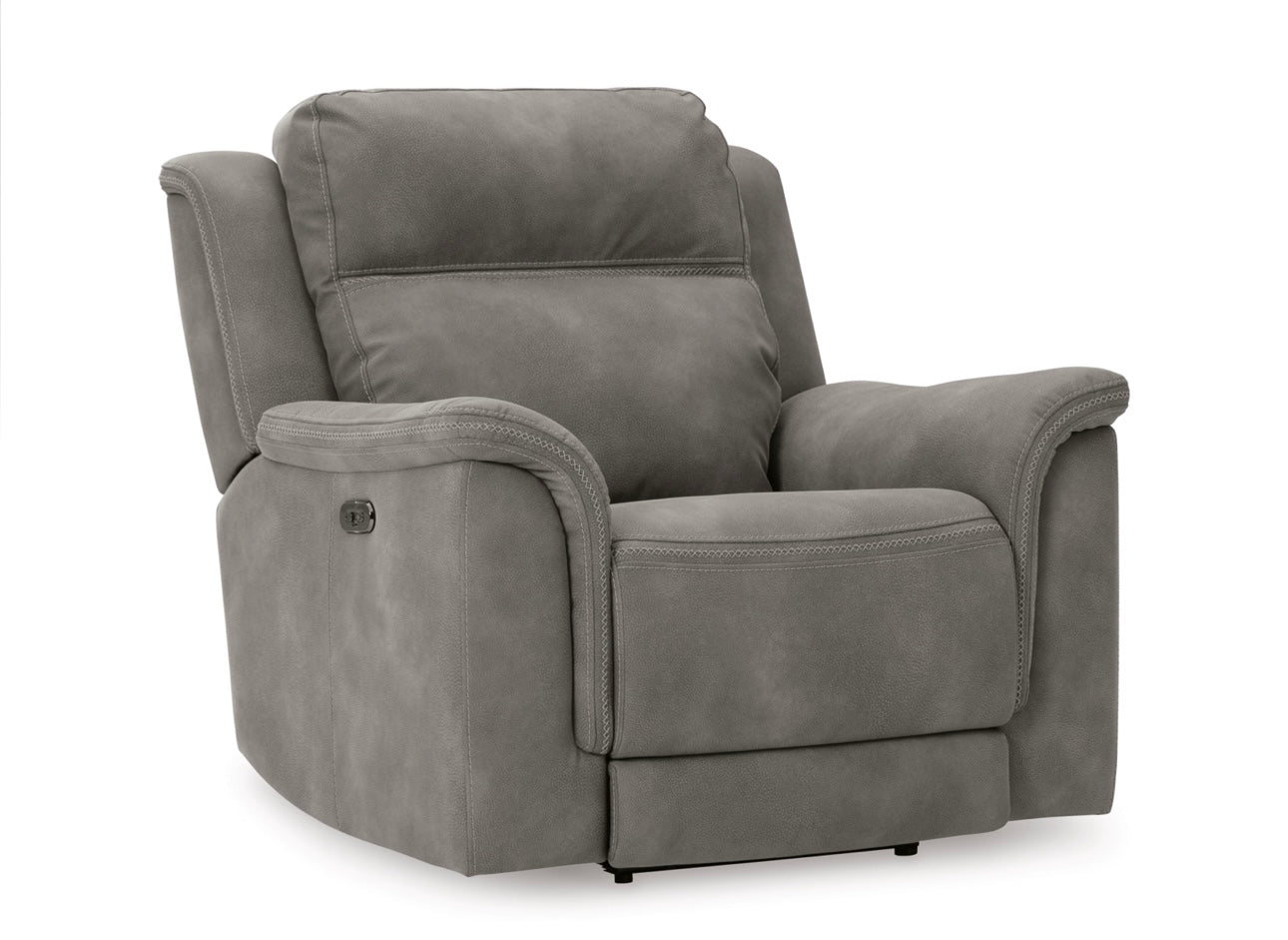 Fabric dual power reclining, three-piece sectional with recliner